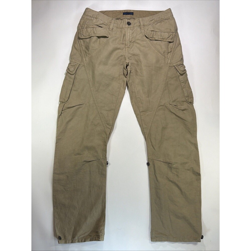 Martin & Osa Women’s Khaki Green Linen Blend Cargo Barrel Pants Size 6